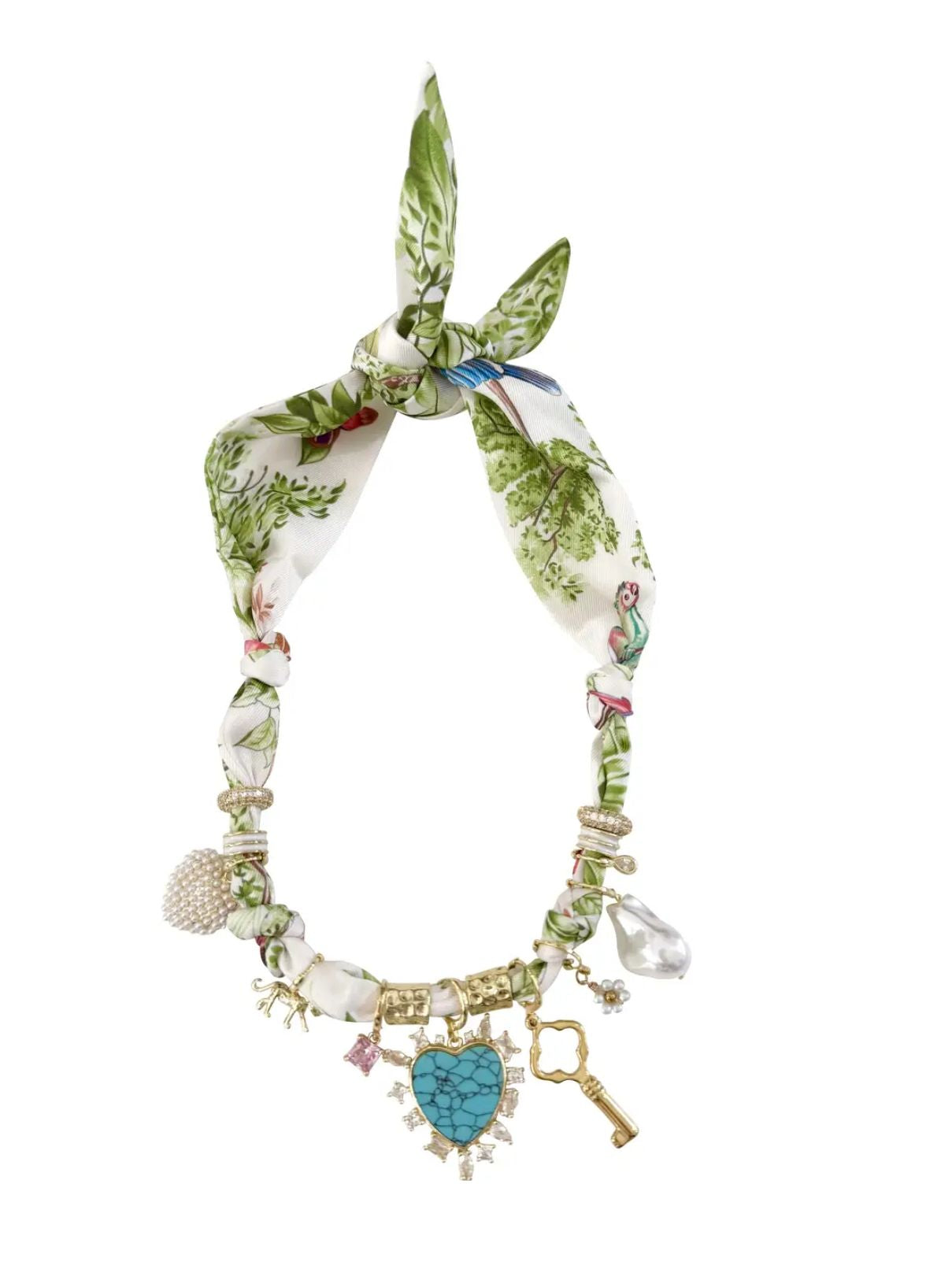 Travie Multi Charm Scarf Necklace