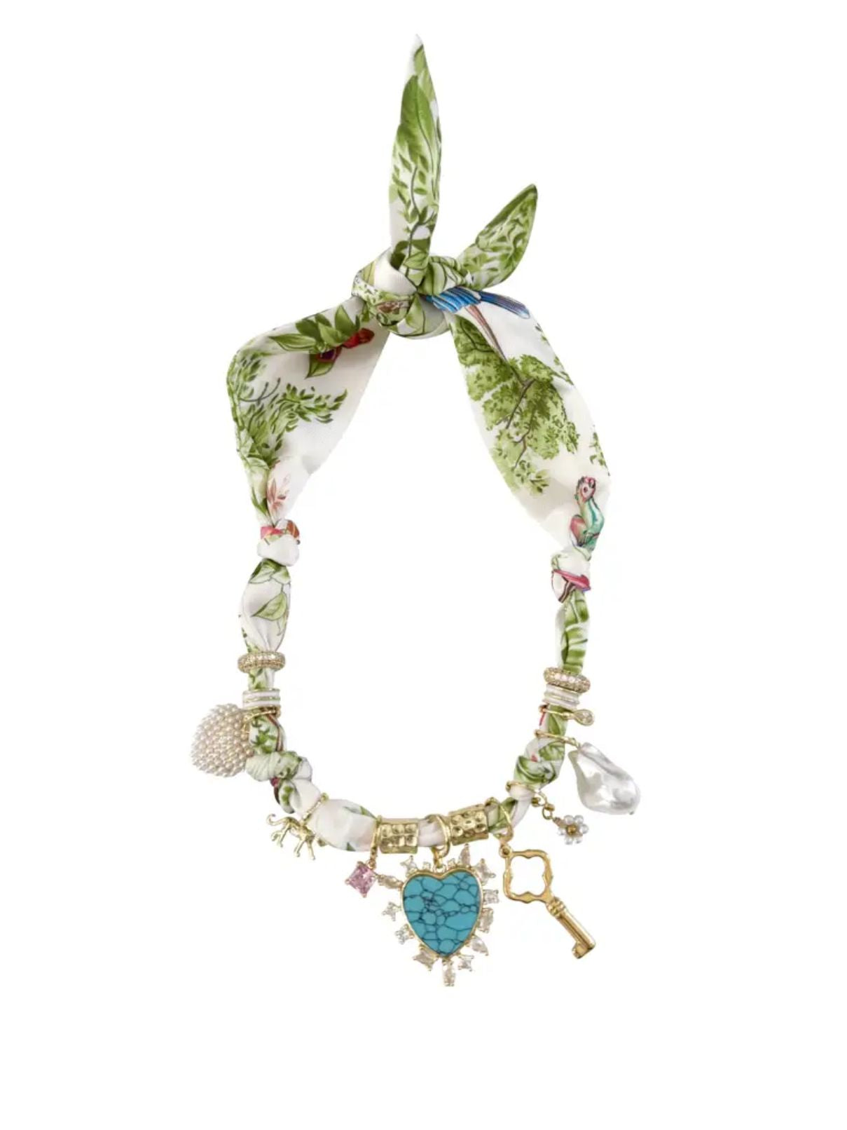 Travie Multi Charm Scarf Necklace
