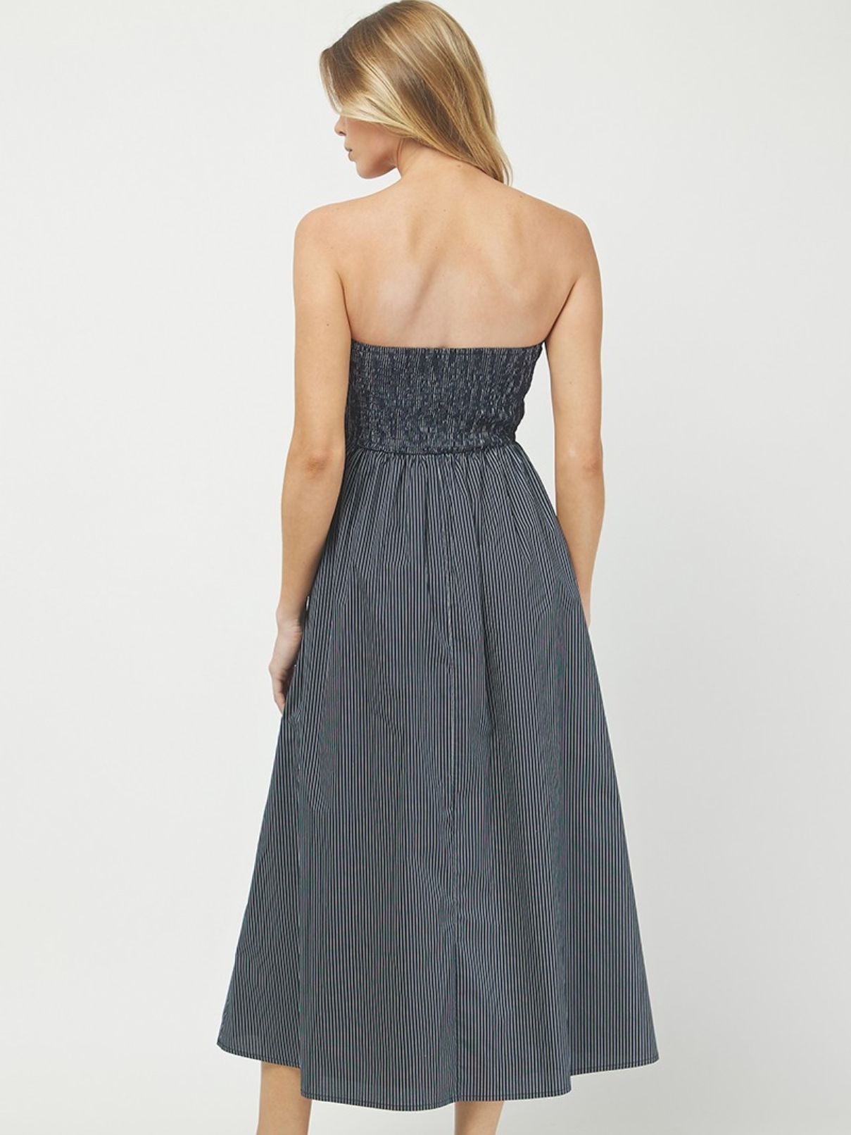 Tube Striped Maxi Deep Navy