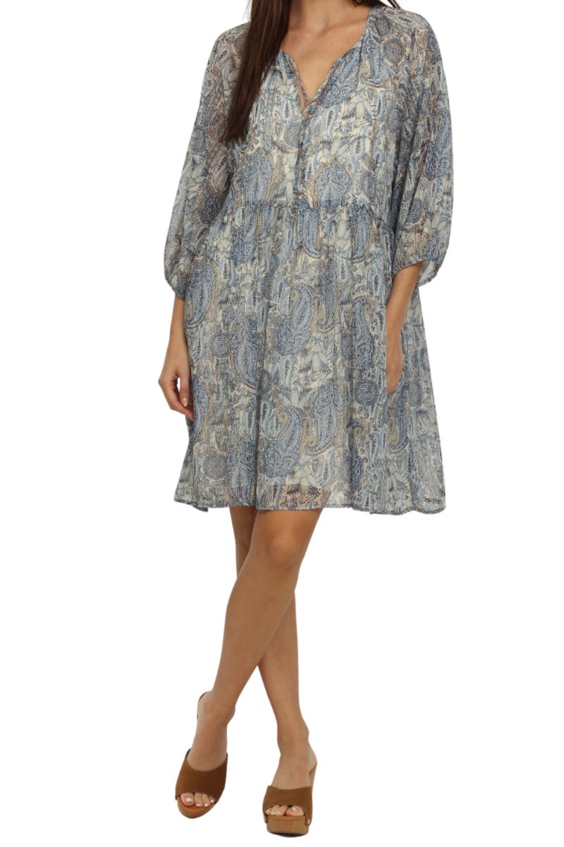 Veronica M Chiffon Tiered Dress in Kriss Print