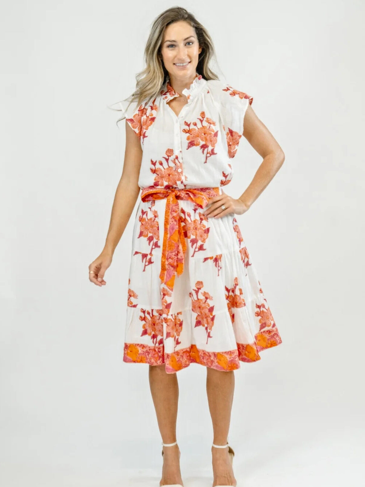 Victoria Dunn Bays Blouse in Apricot Blush
