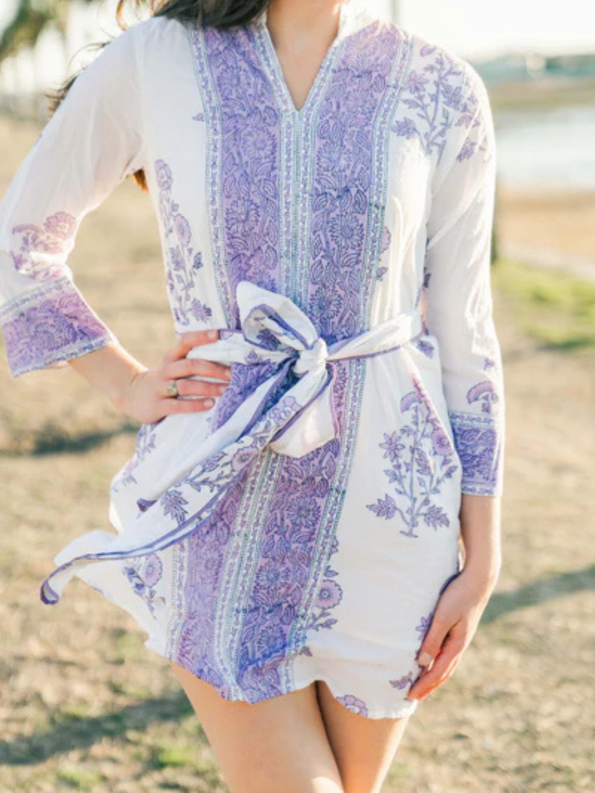 Victoria Dunn French Quarters Violet Orchid Midi