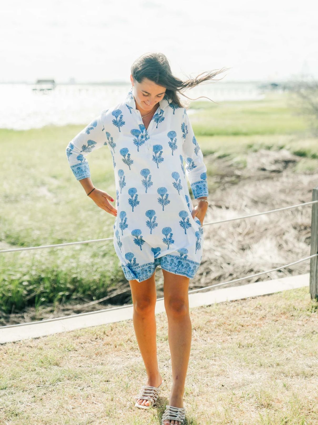 Victoria Dunn Sully Mandarin Sapphire Dress