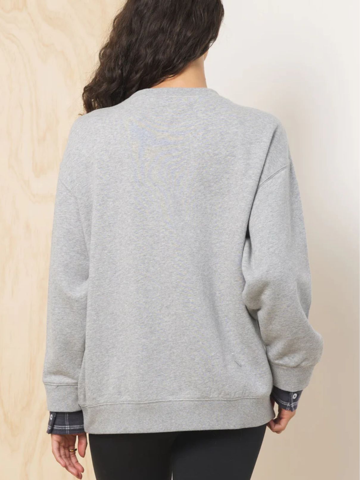 Vintage Havana Apres French Terry Crew in Moon Grey