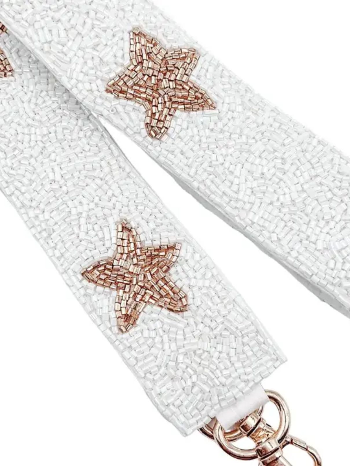 White/Gold Purse Strap