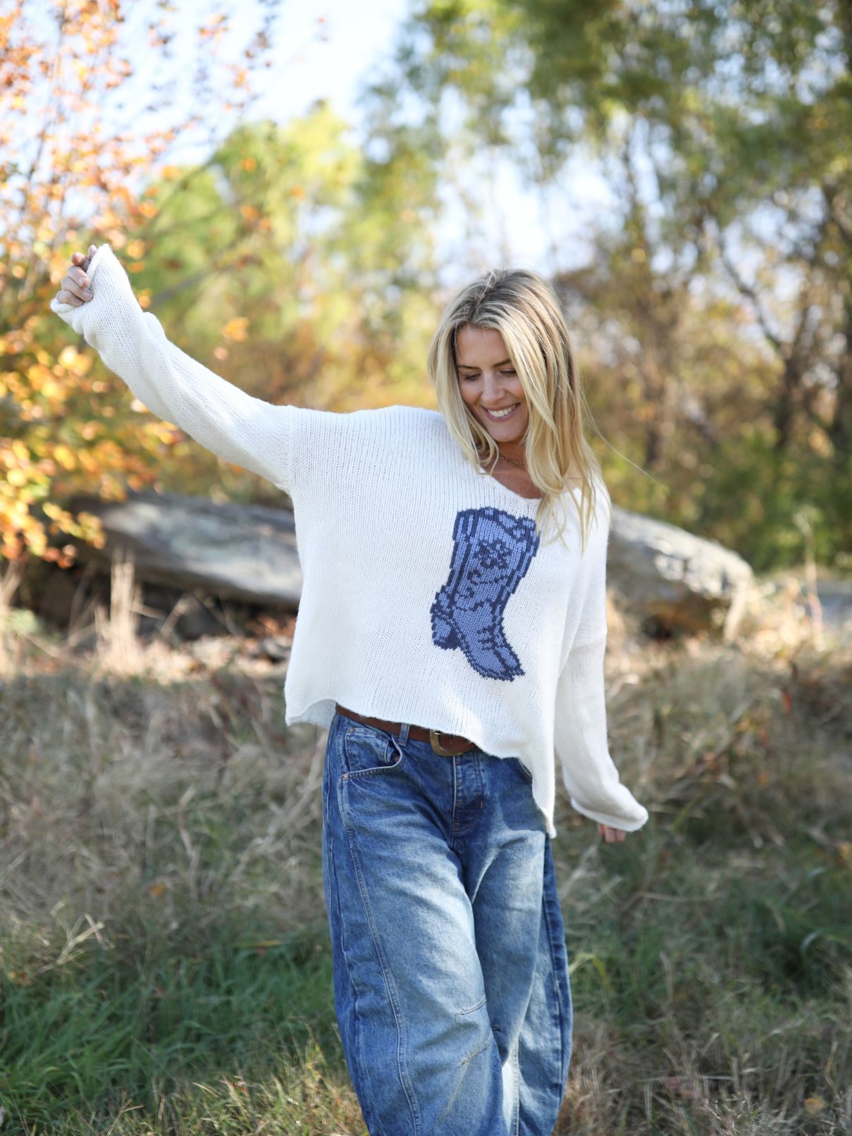Wooden Ships Boots V Chunky Pure Snow Sweater