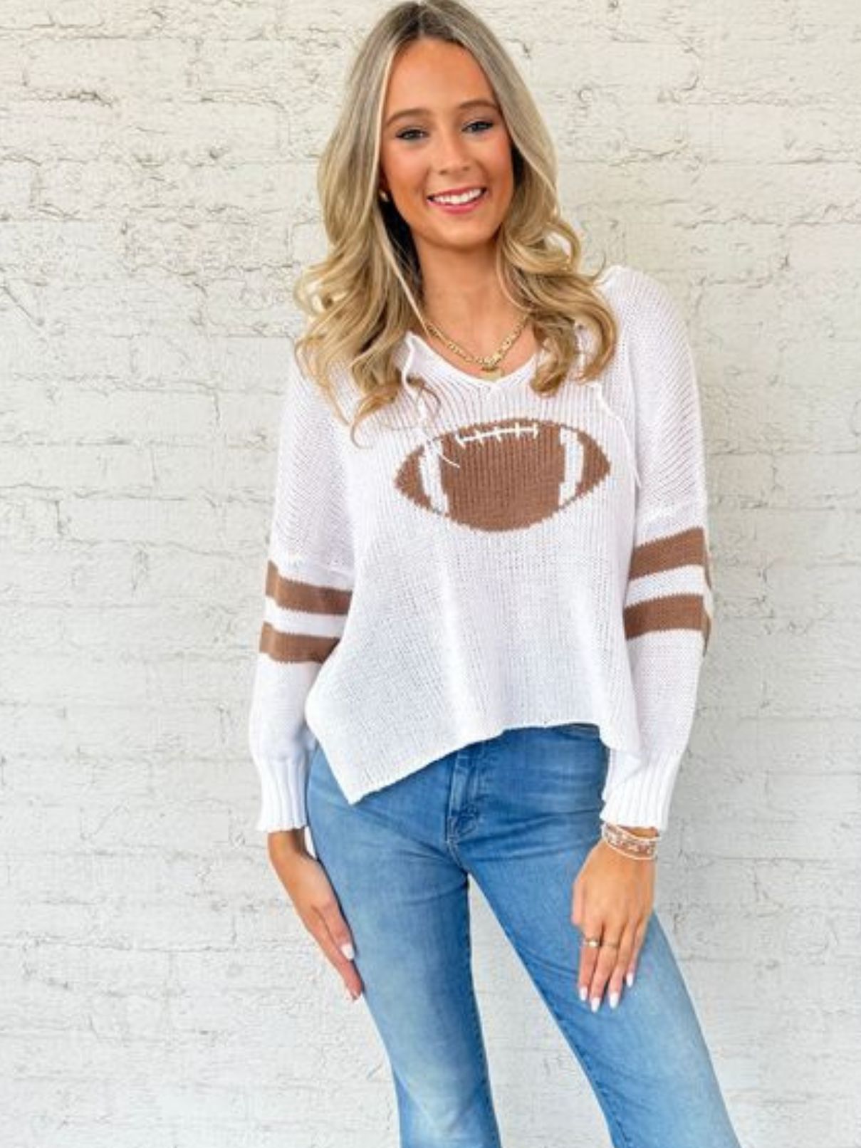 Wooden Ships Jesse Cotton Breaker Top in White/Dark Cedar