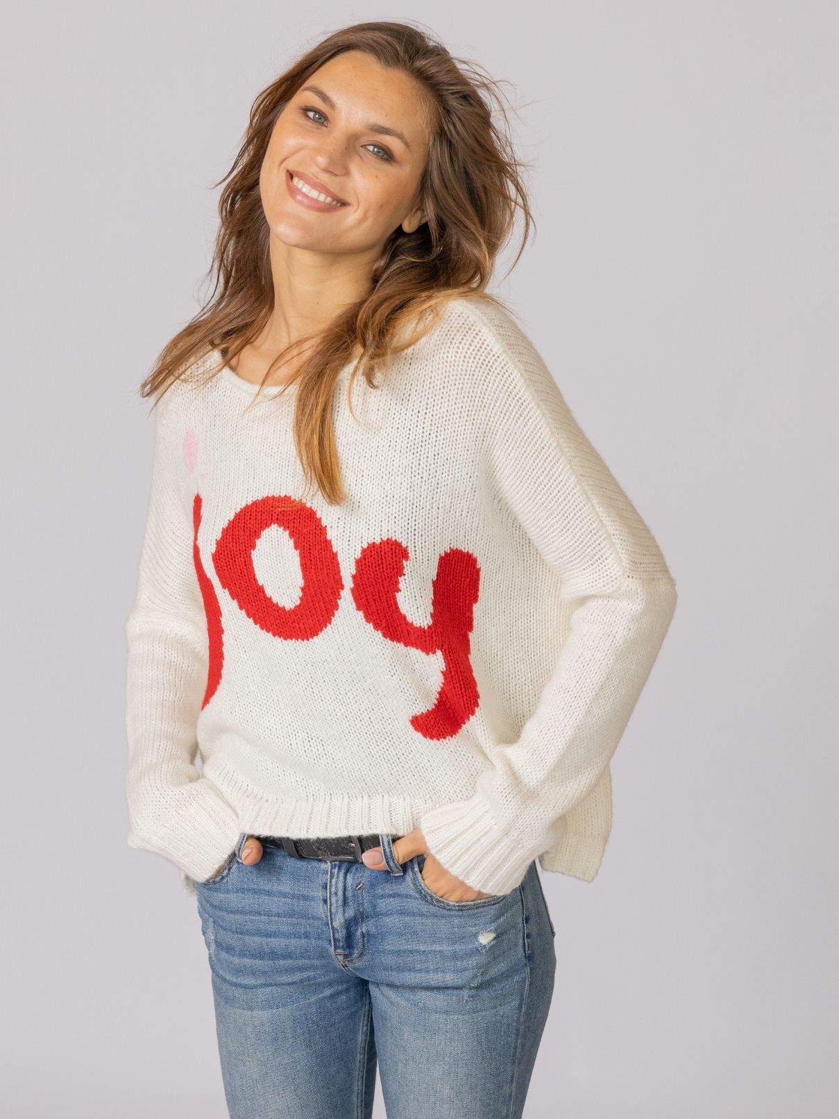 Wooden Ships Joy Oversized Chunky Crew in Pure Snow