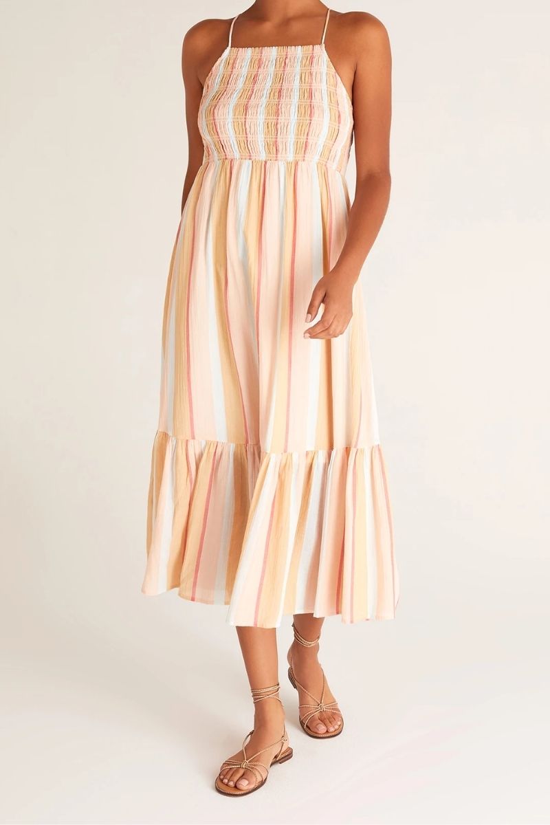 Z Supply 100% Cotton Gauze Jazmin Maxi in Multi Stripe