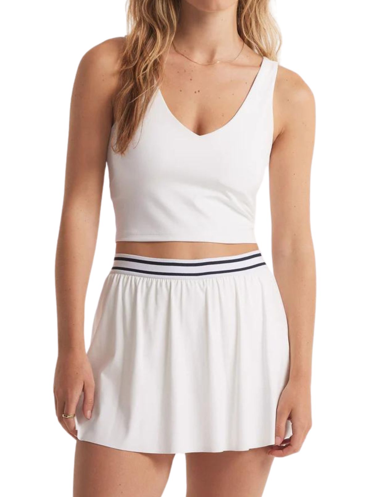 Z Supply Active V-neck Longline Tank Bra
