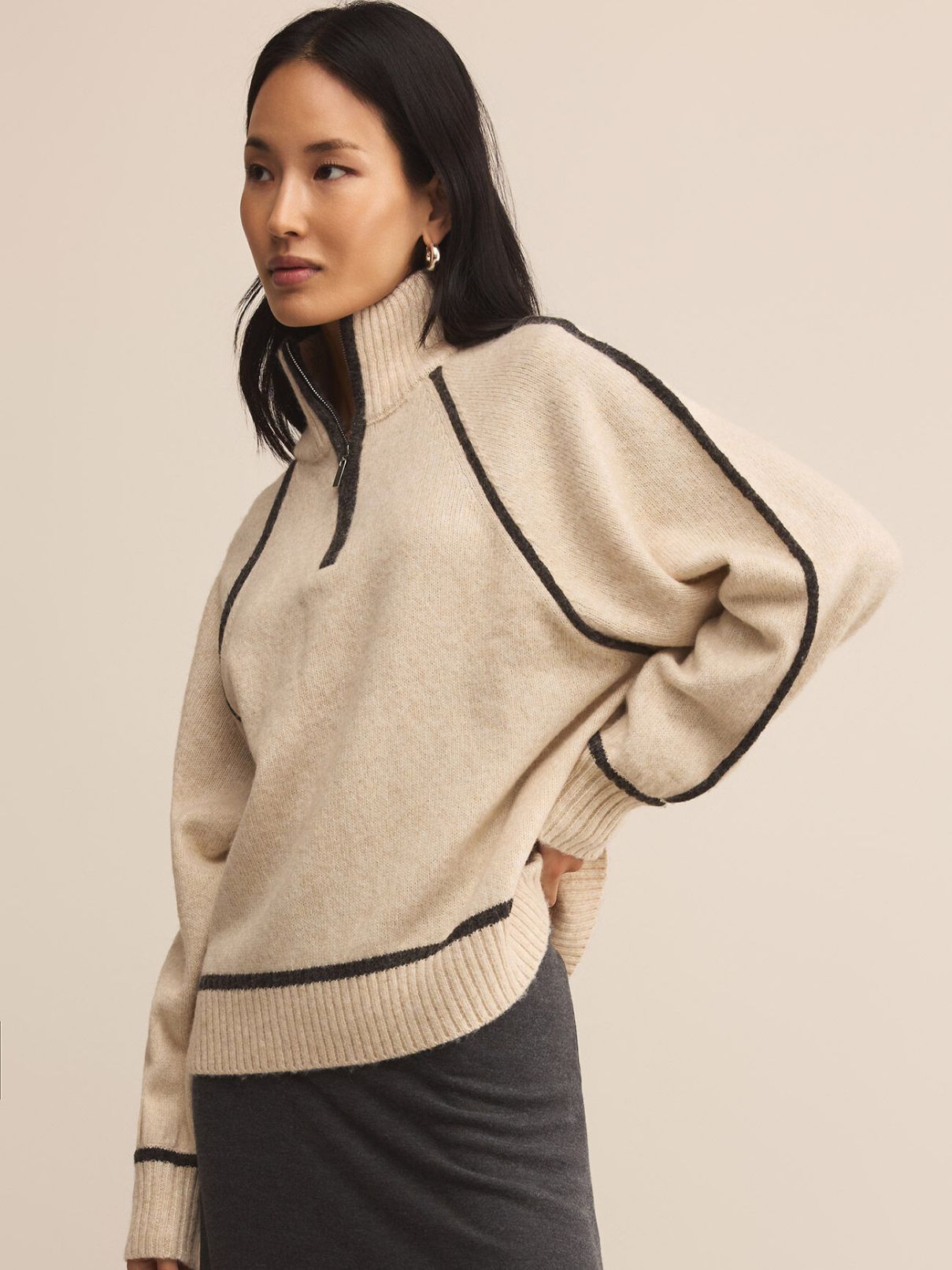 Z Supply Alps Half Zip Sweater
