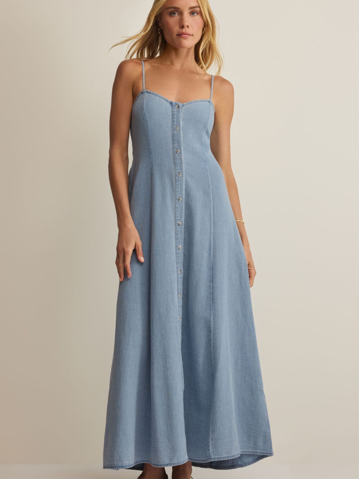 Z Supply Angel Eyes Twill Midi in Lake Blue