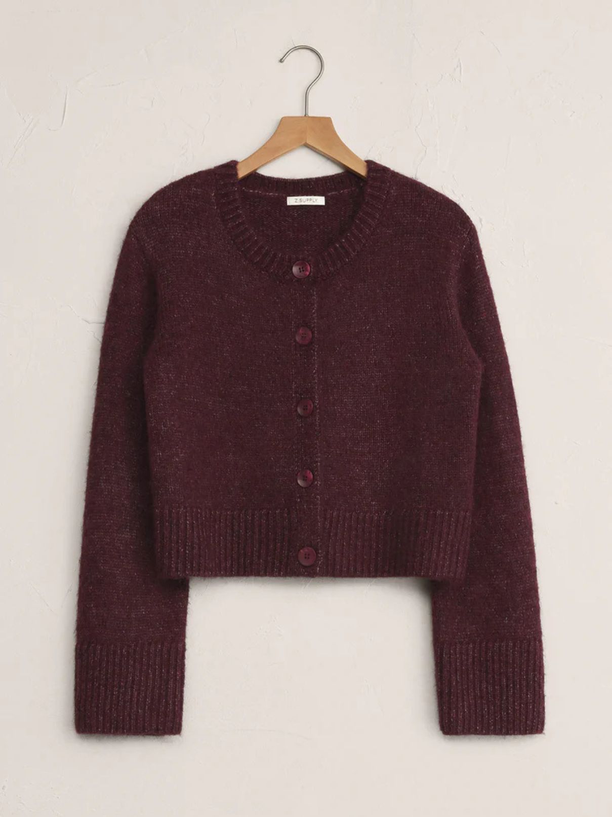 Z Supply Breen Cardigan in Merlot