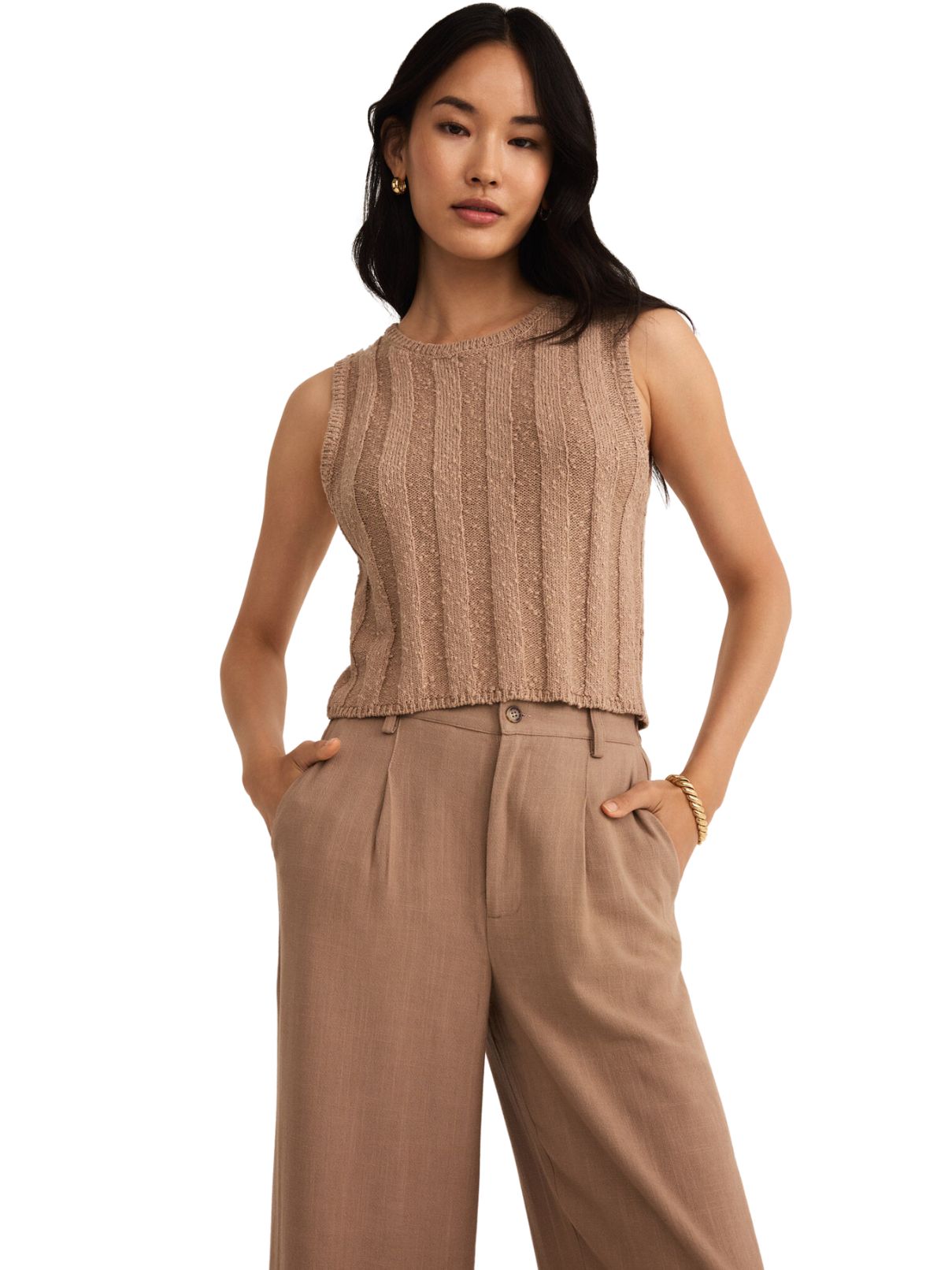 Z Supply Calan Top in Iced Coffee
