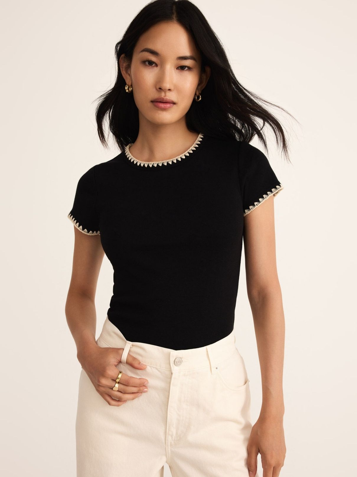 Z Supply Cassis Rib Tee in Black