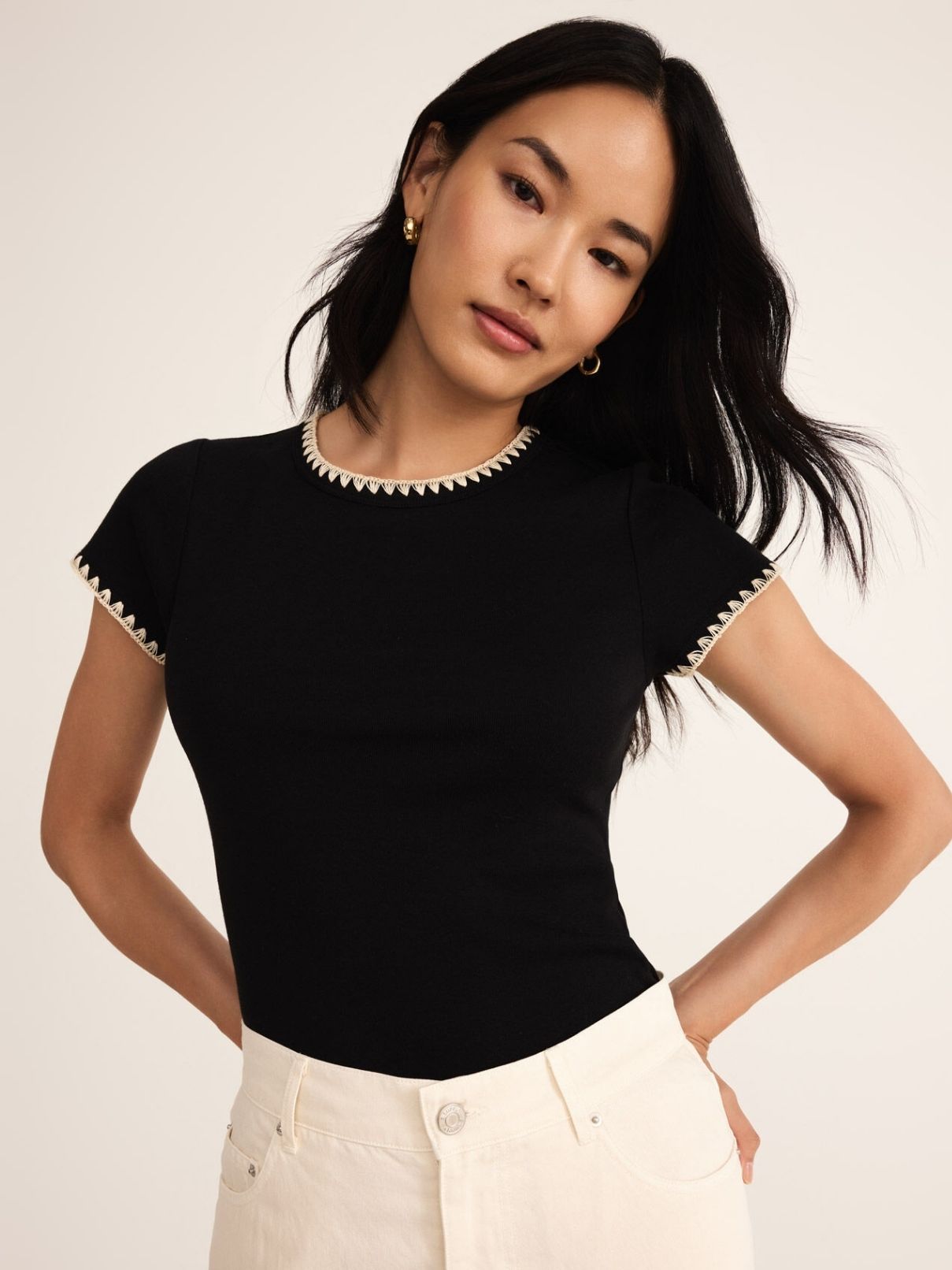 Z Supply Cassis Rib Tee in Black