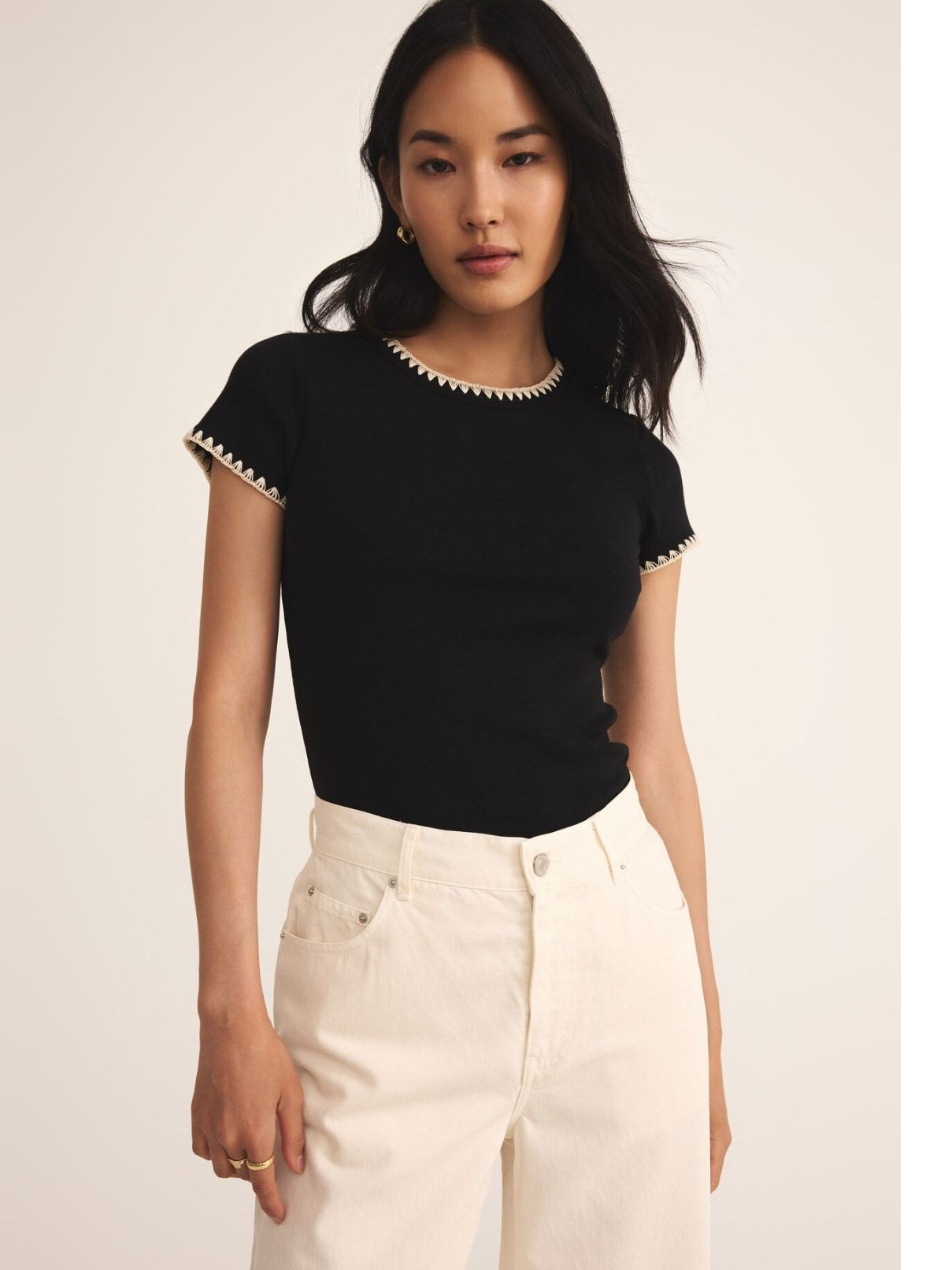 Z Supply Cassis Rib Tee in Black