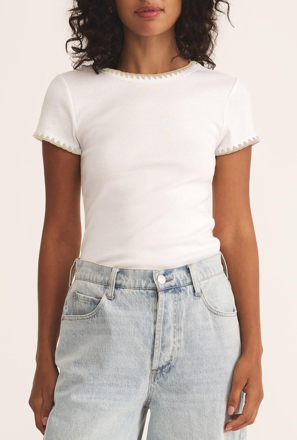 Z Supply Cassis Rib Tee in White