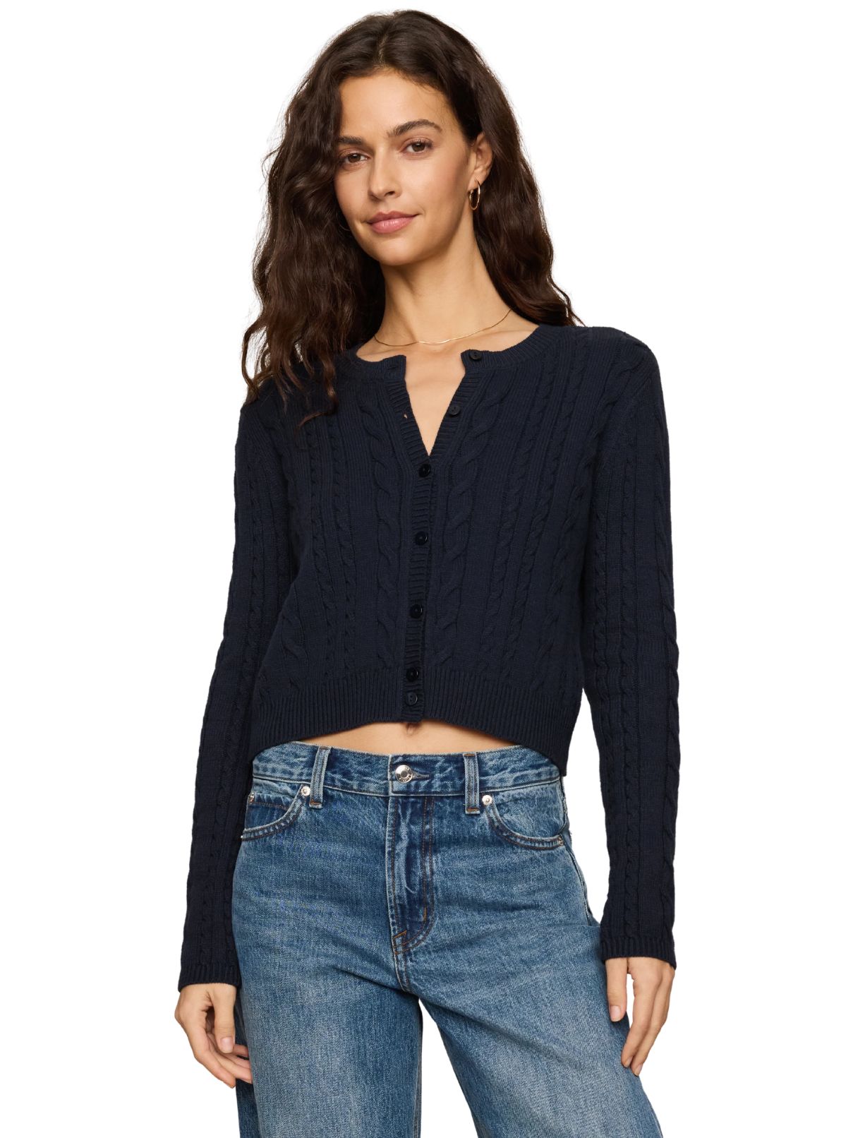 Z Supply Cera Long Sleeve Cardigan in Eclipse