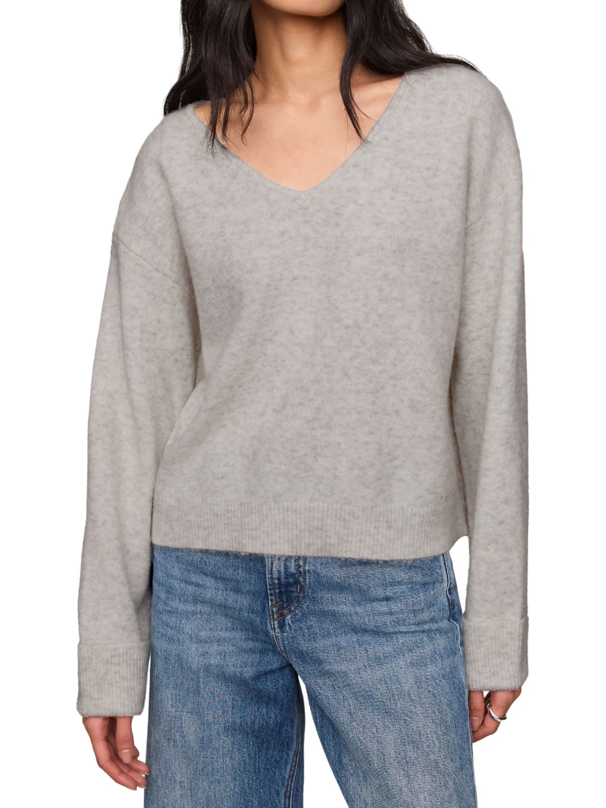 Z Supply Cerro V-Neck Sweater – Feather Grey