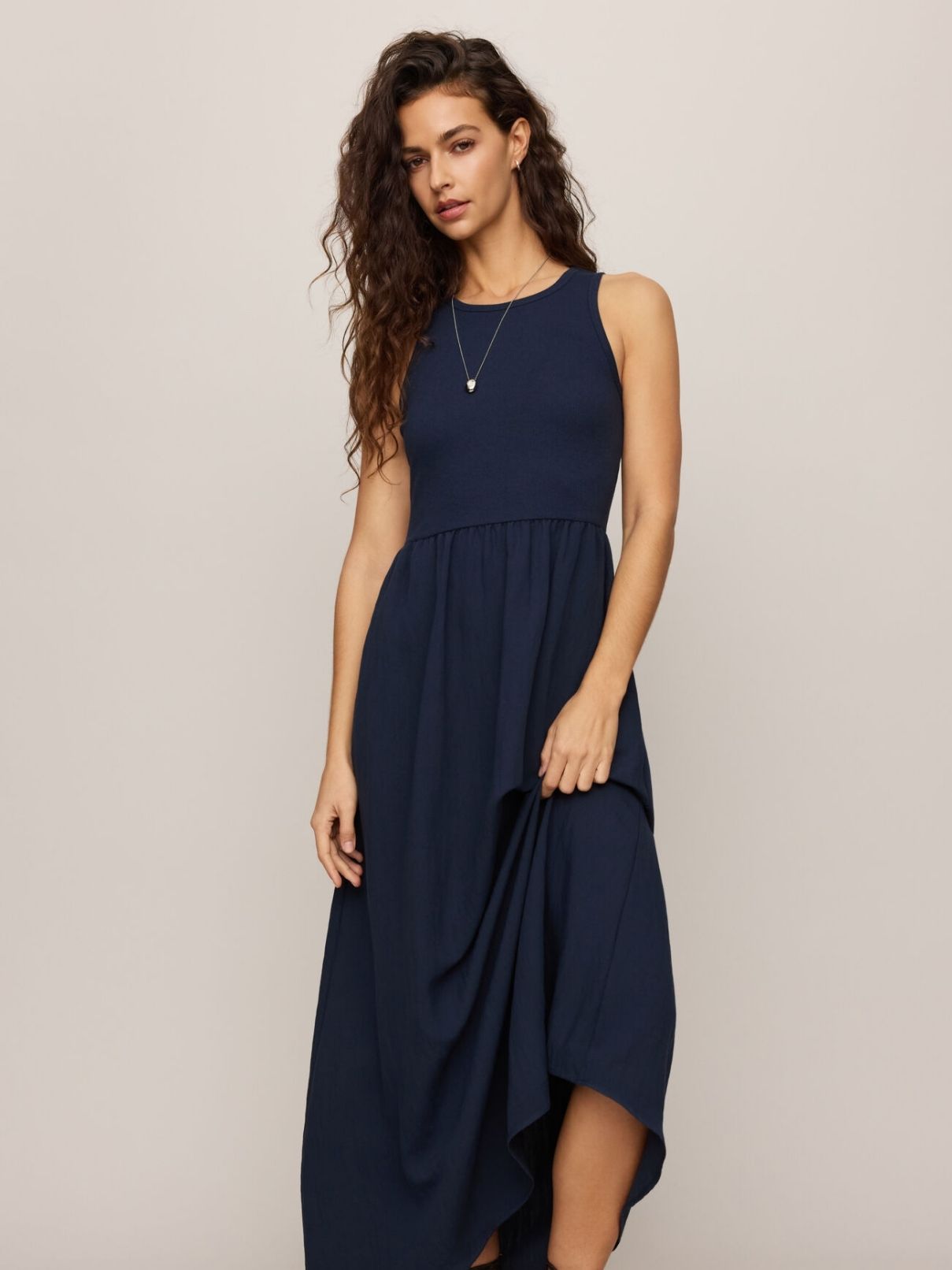 Z Supply Charlotte Midi Dress in Eclipse