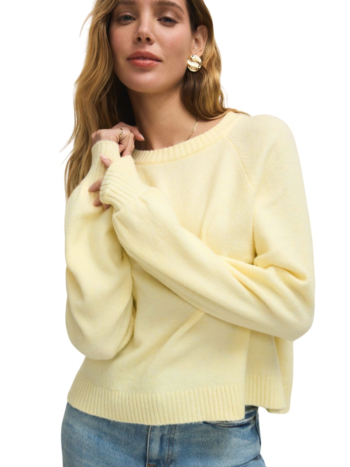 Z Supply Coming Up Sweater in Pineapple