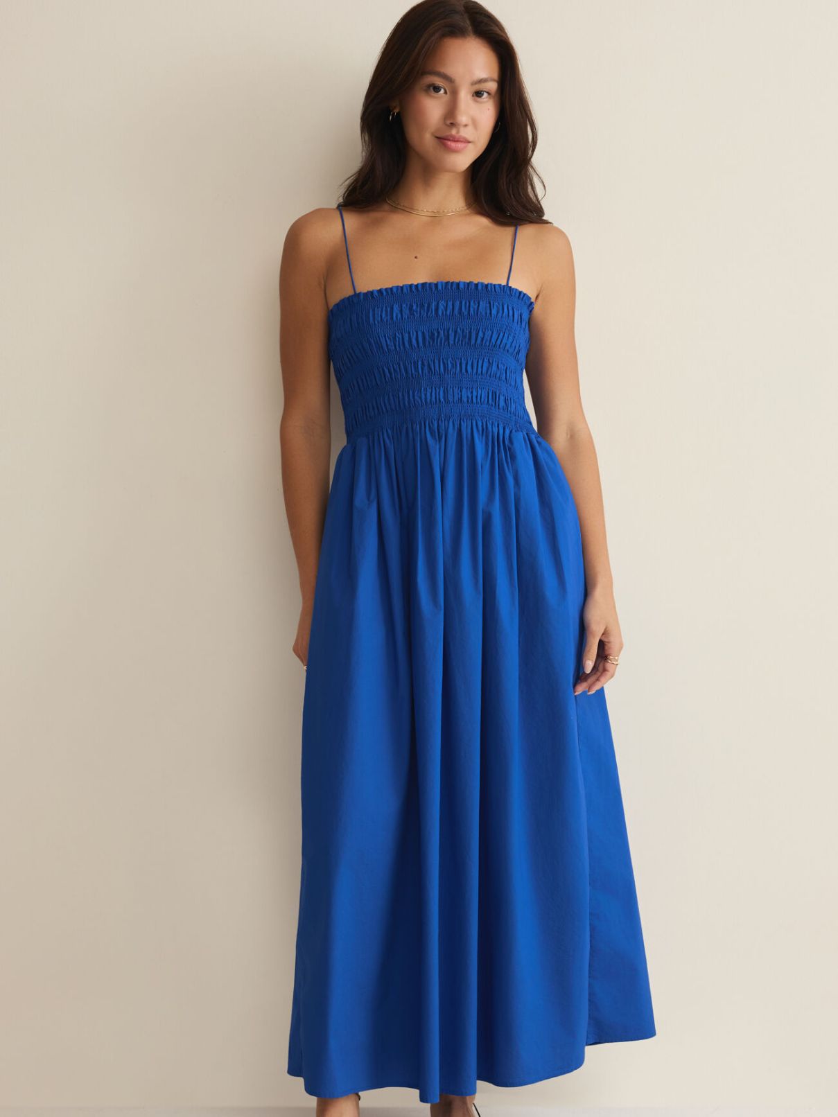 Z Supply Cornelia Poplin Midi Dress in Nautical