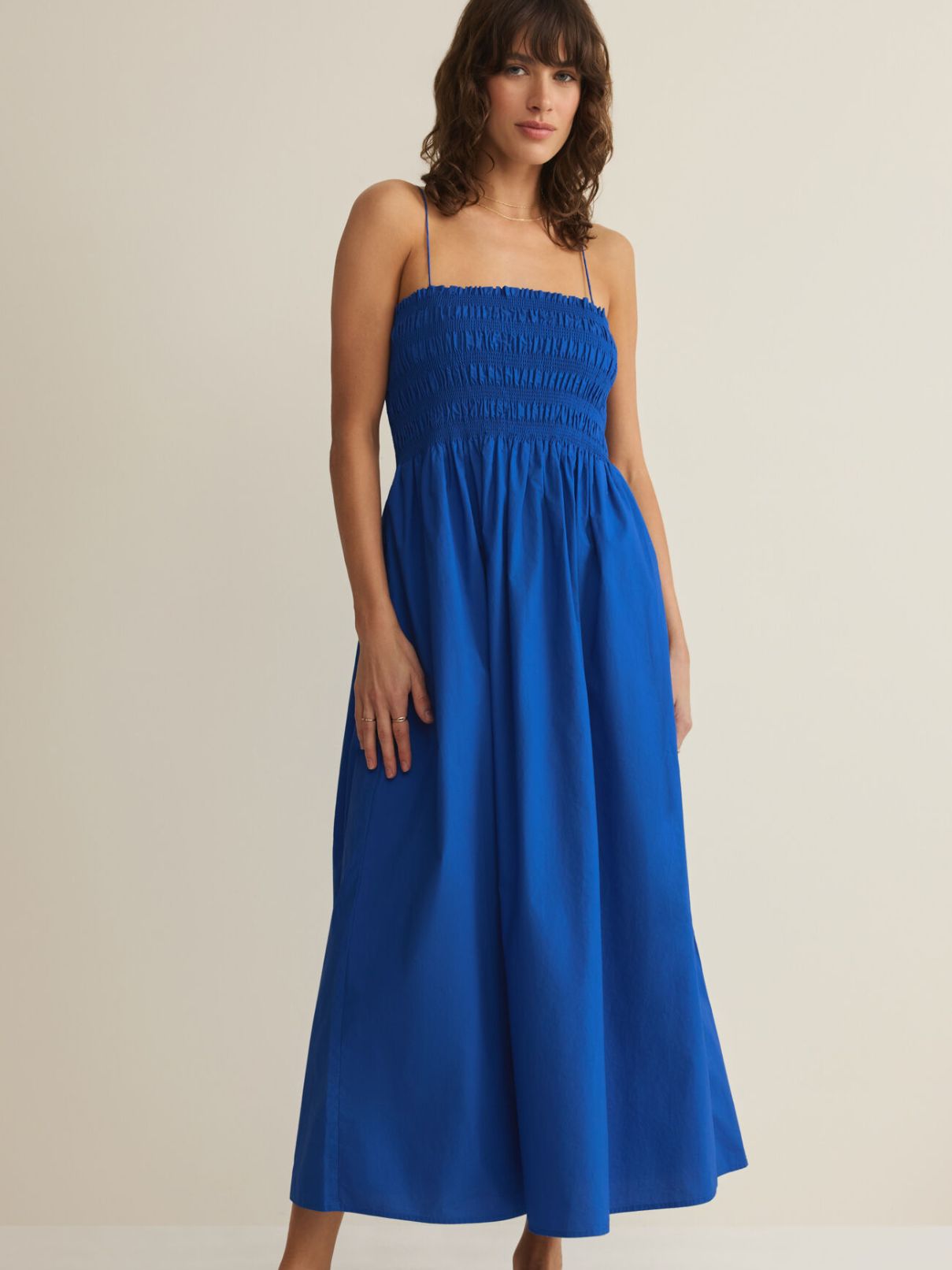 Z Supply Cornelia Poplin Midi Dress in Nautical