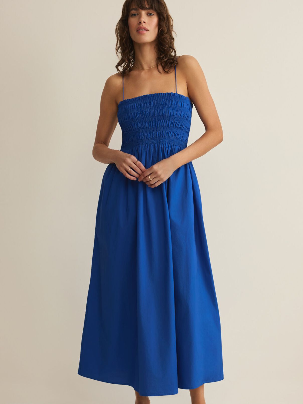Z Supply Cornelia Poplin Midi Dress in Nautical