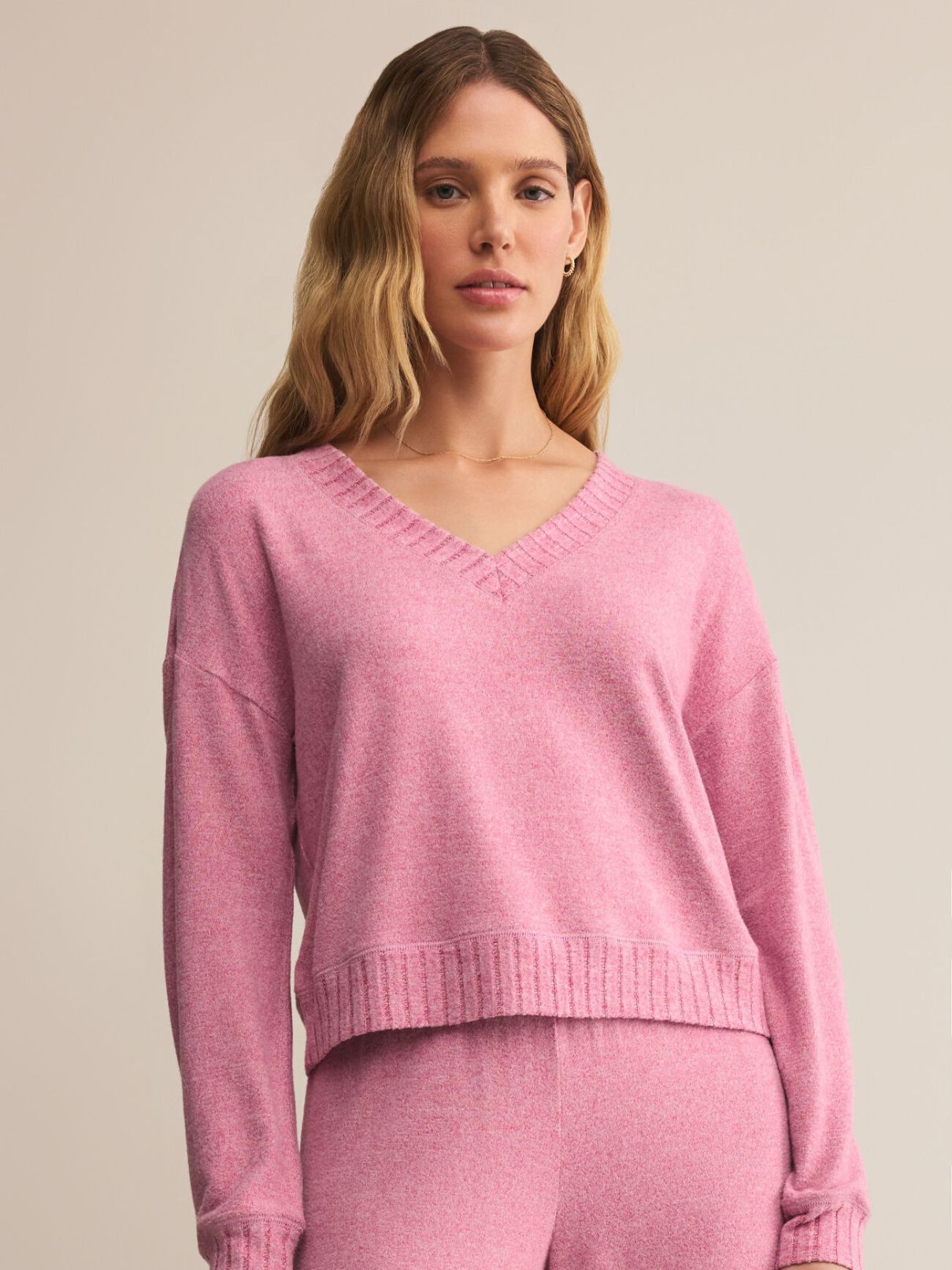 Z Supply Courtney L/S Top in Sweet Plum