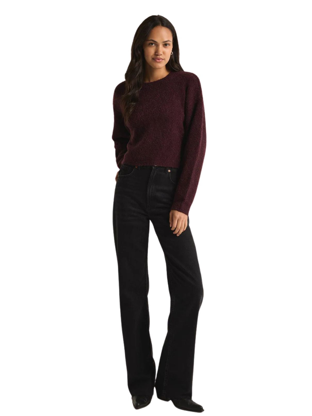 Z Supply Destiny Sweater in Berry Wine