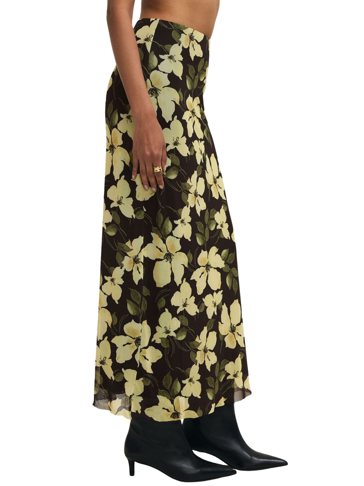 Z Supply Eda Ren Floral Mesh Skirt in Sunnyside