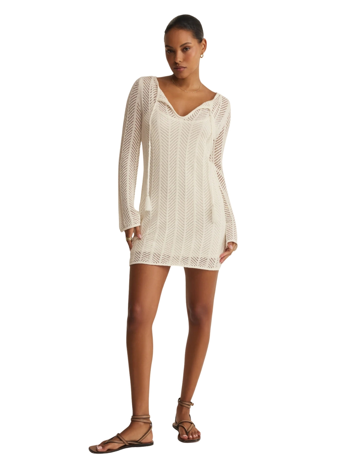 Z Supply Falling Waters Crochet Mini Dress