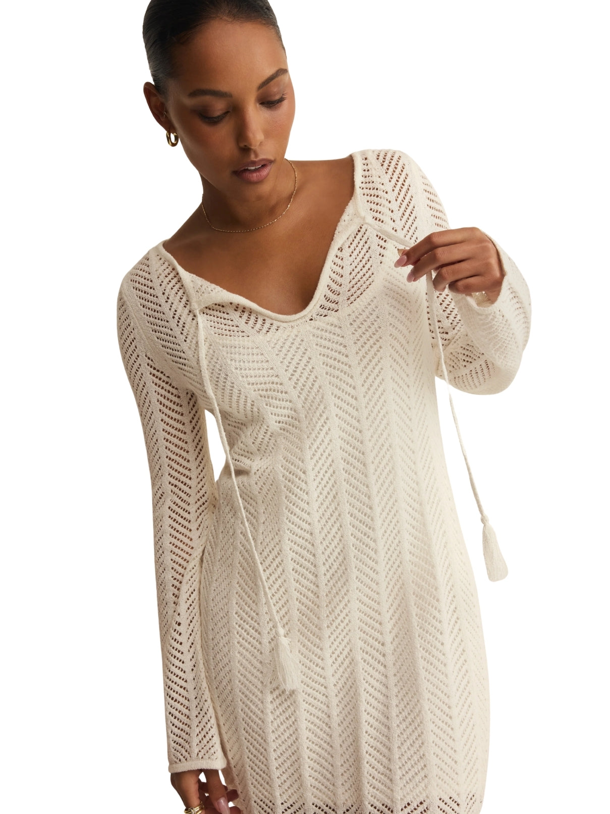 Z Supply Falling Waters Crochet Mini Dress