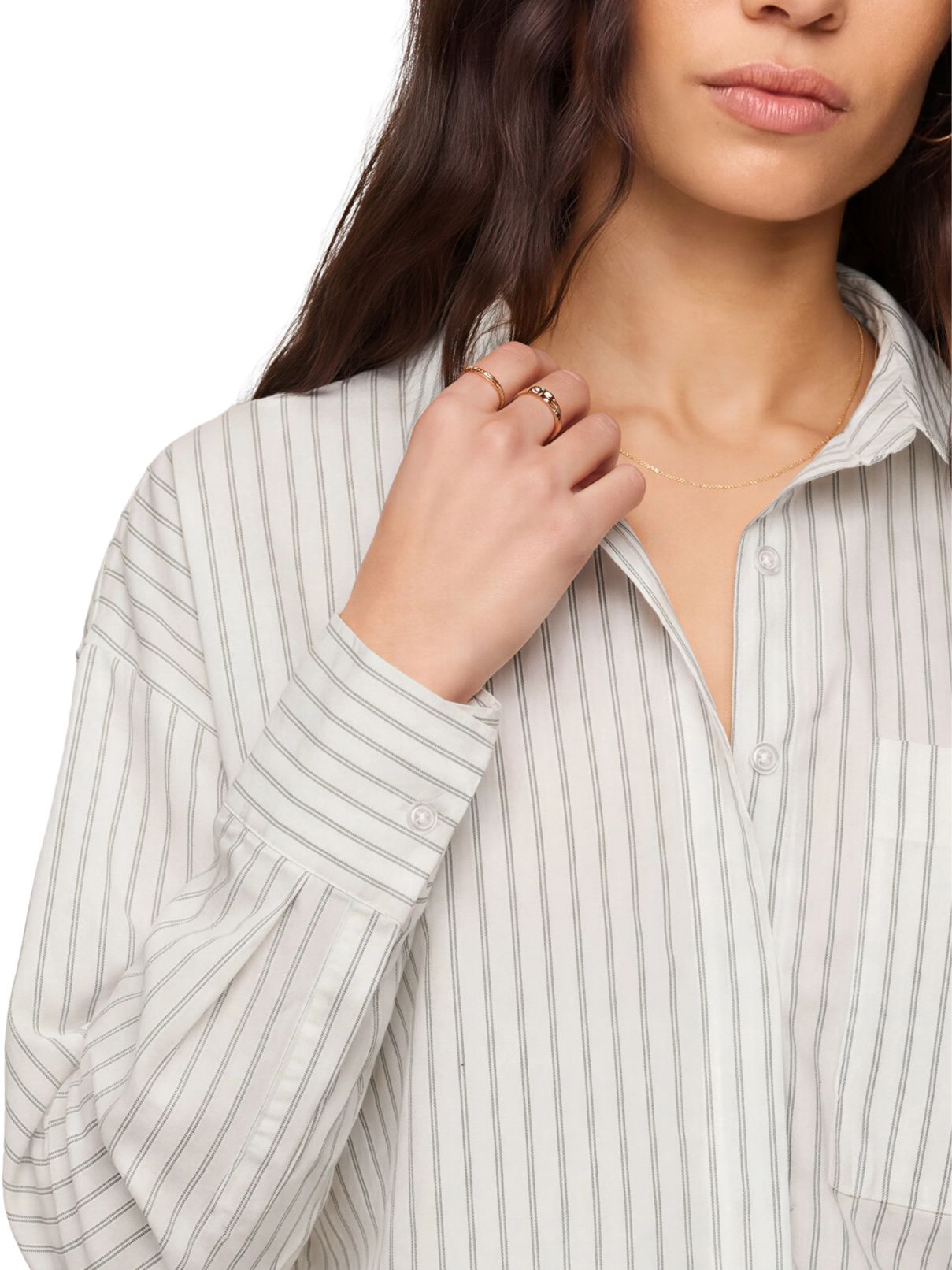 Z Supply Favorite Striped Button Up in White