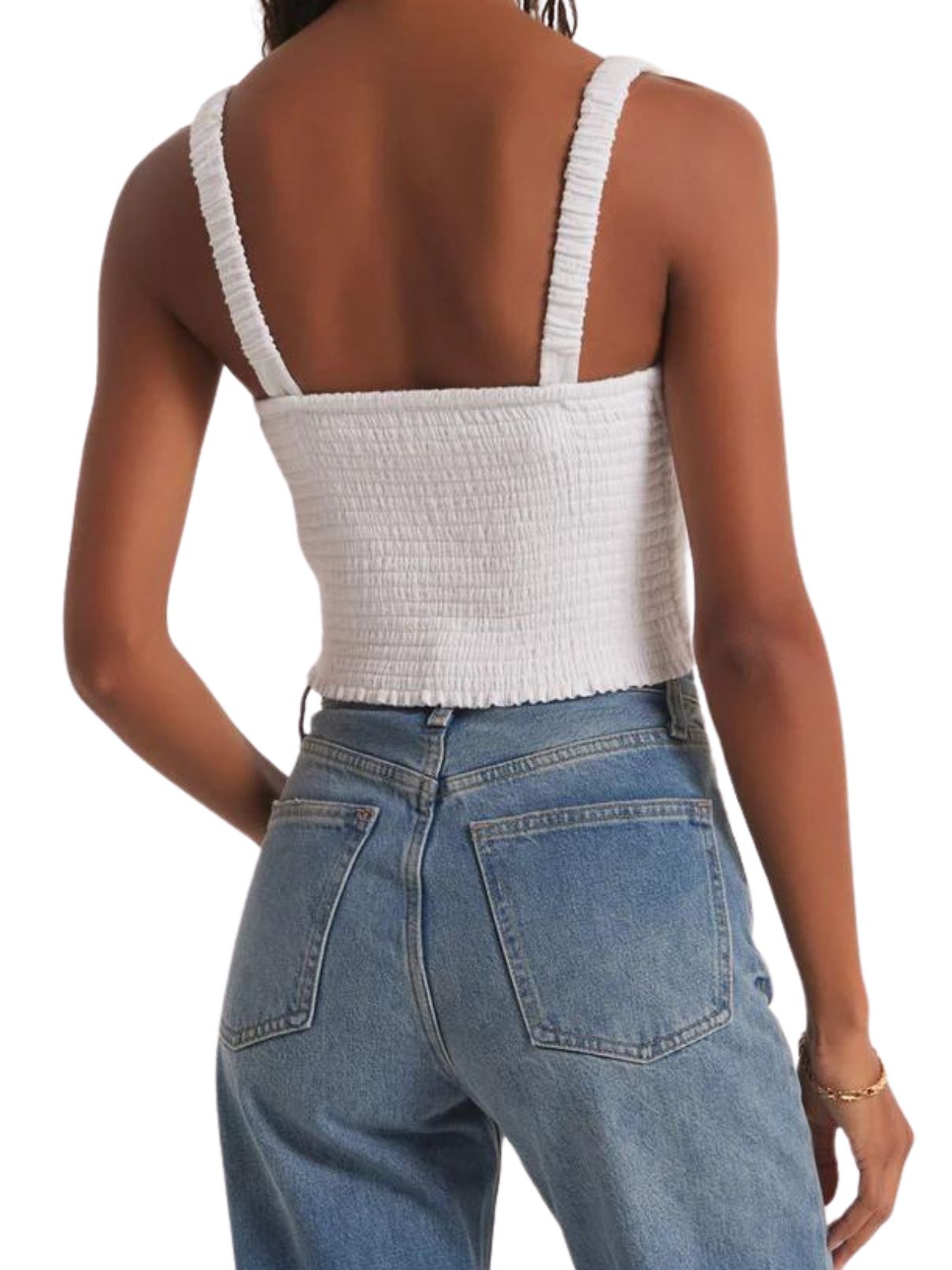 Z Supply Gauze Cambria Tank in White