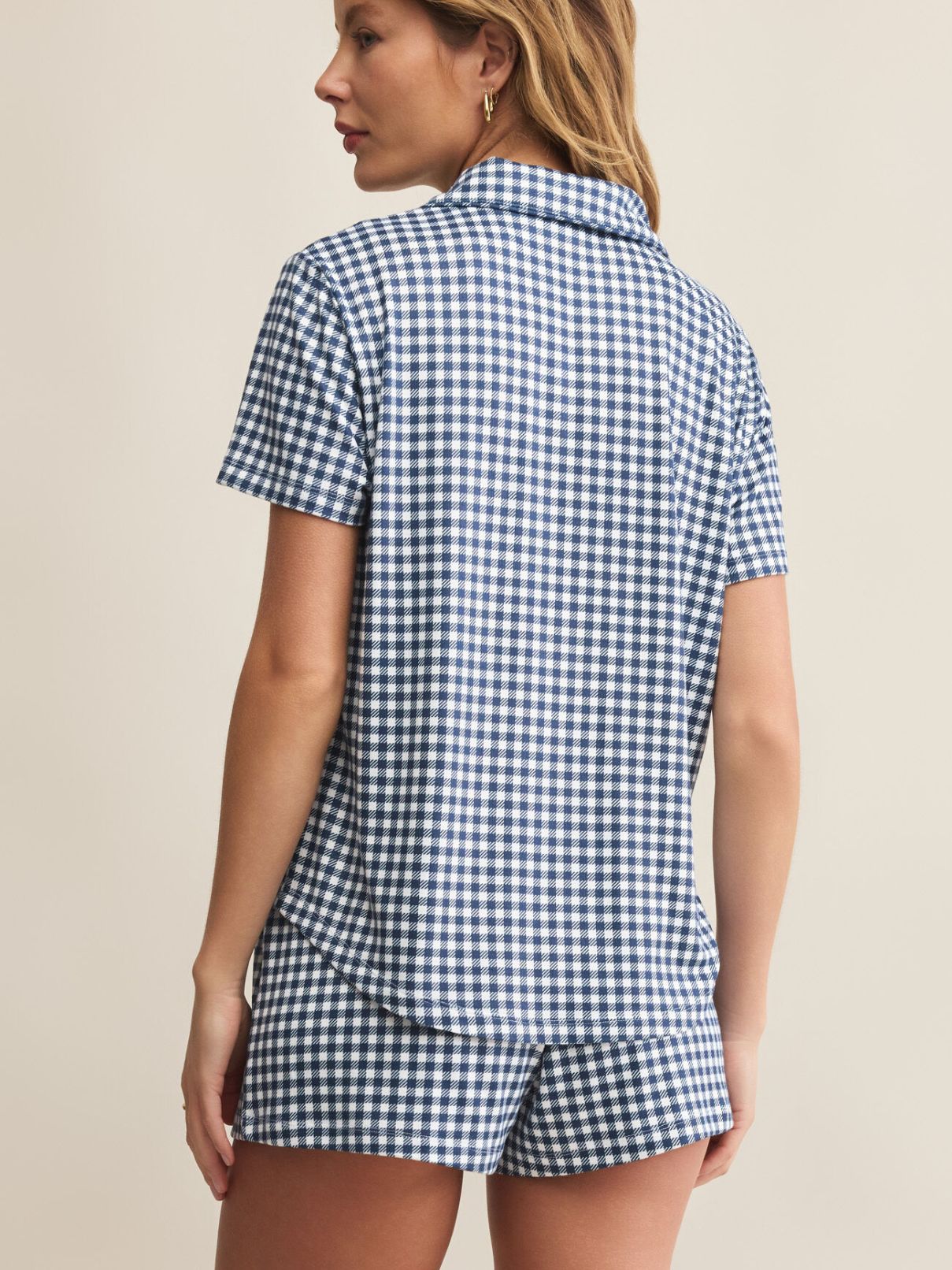 Z Supply Gingham Pj Set Yacht Blue