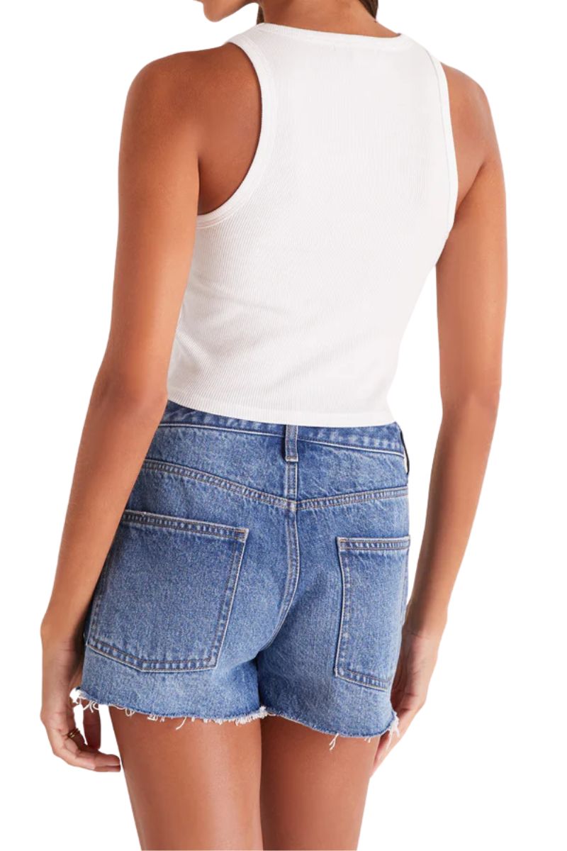 Z Supply Hannah Cropped Tank in White