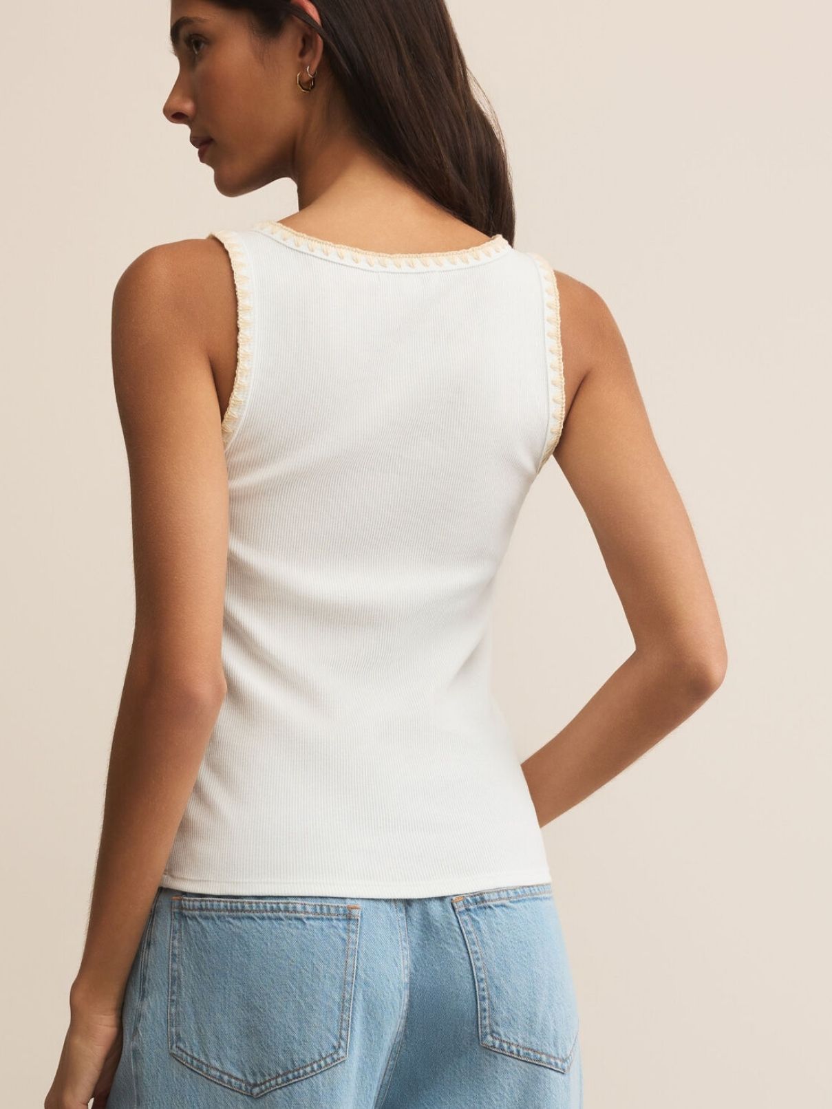 Z Supply Jaidynn Rib Tank in White