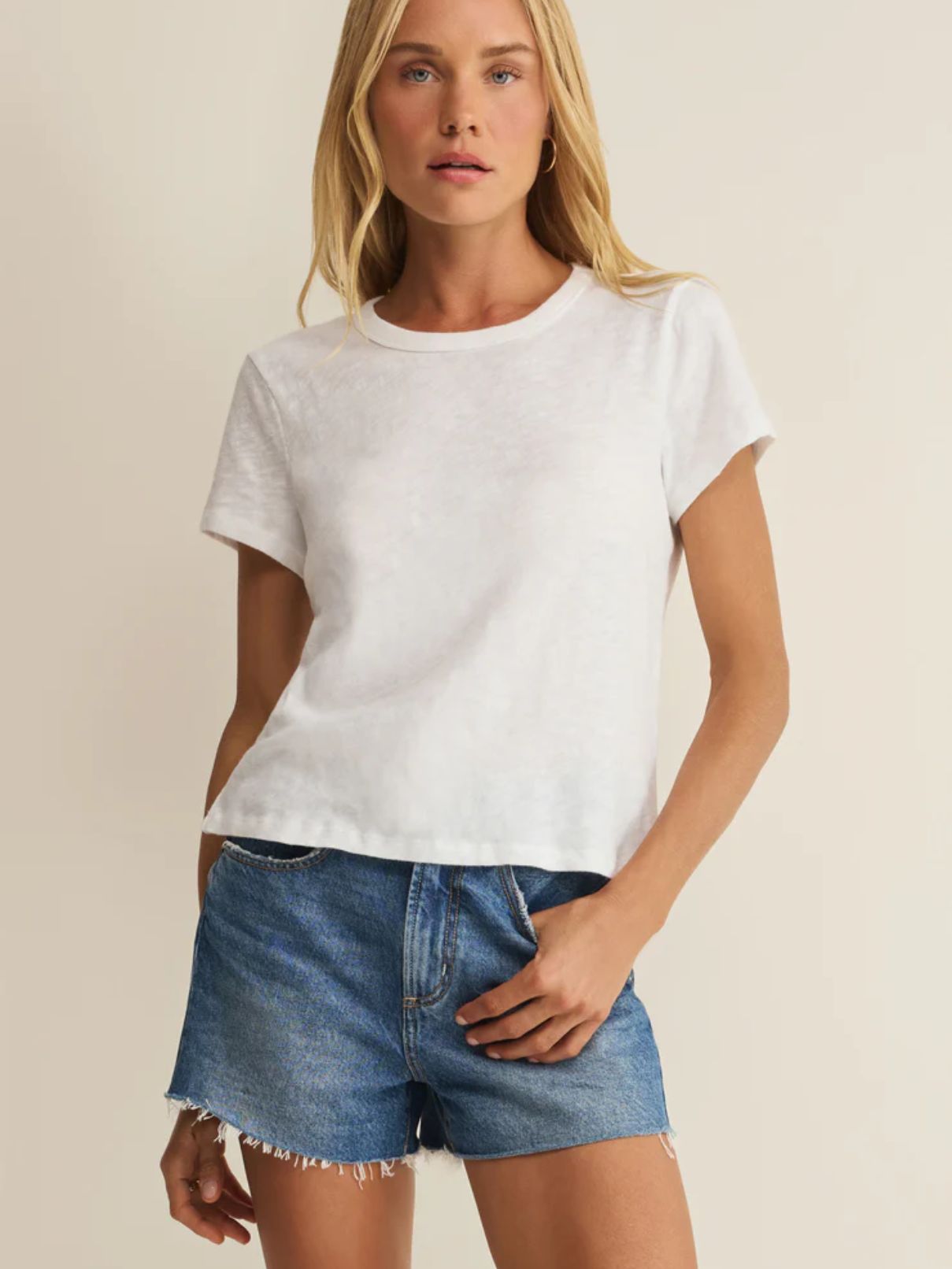 Z Supply Junie Slub Tee in White