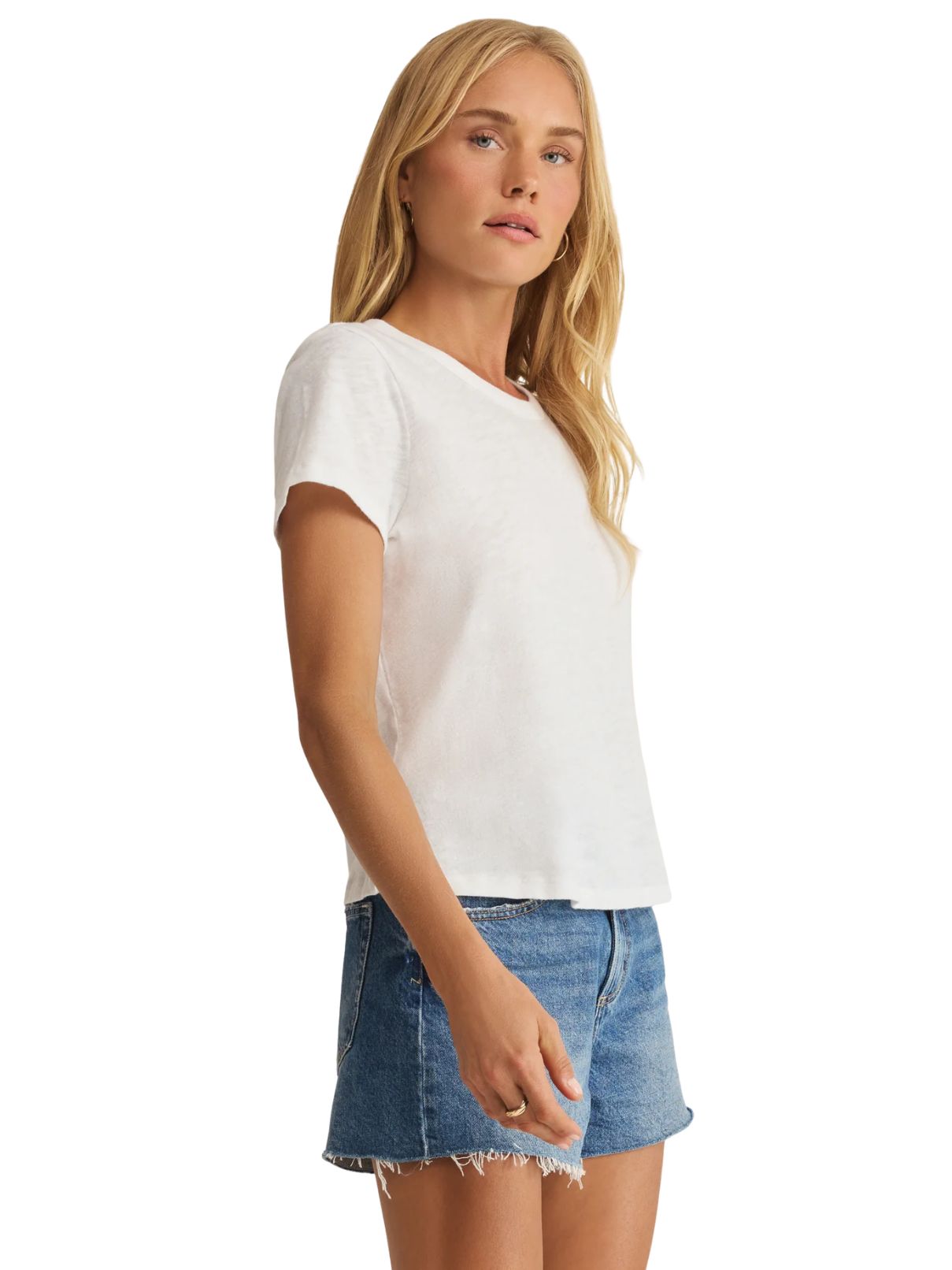 Z Supply Junie Slub Tee in White