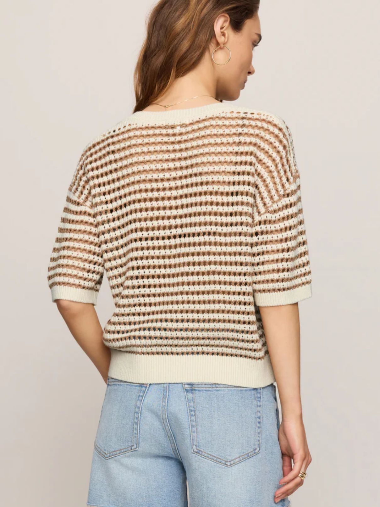 Z Supply Kylo Striped Polo Sweater in Taro