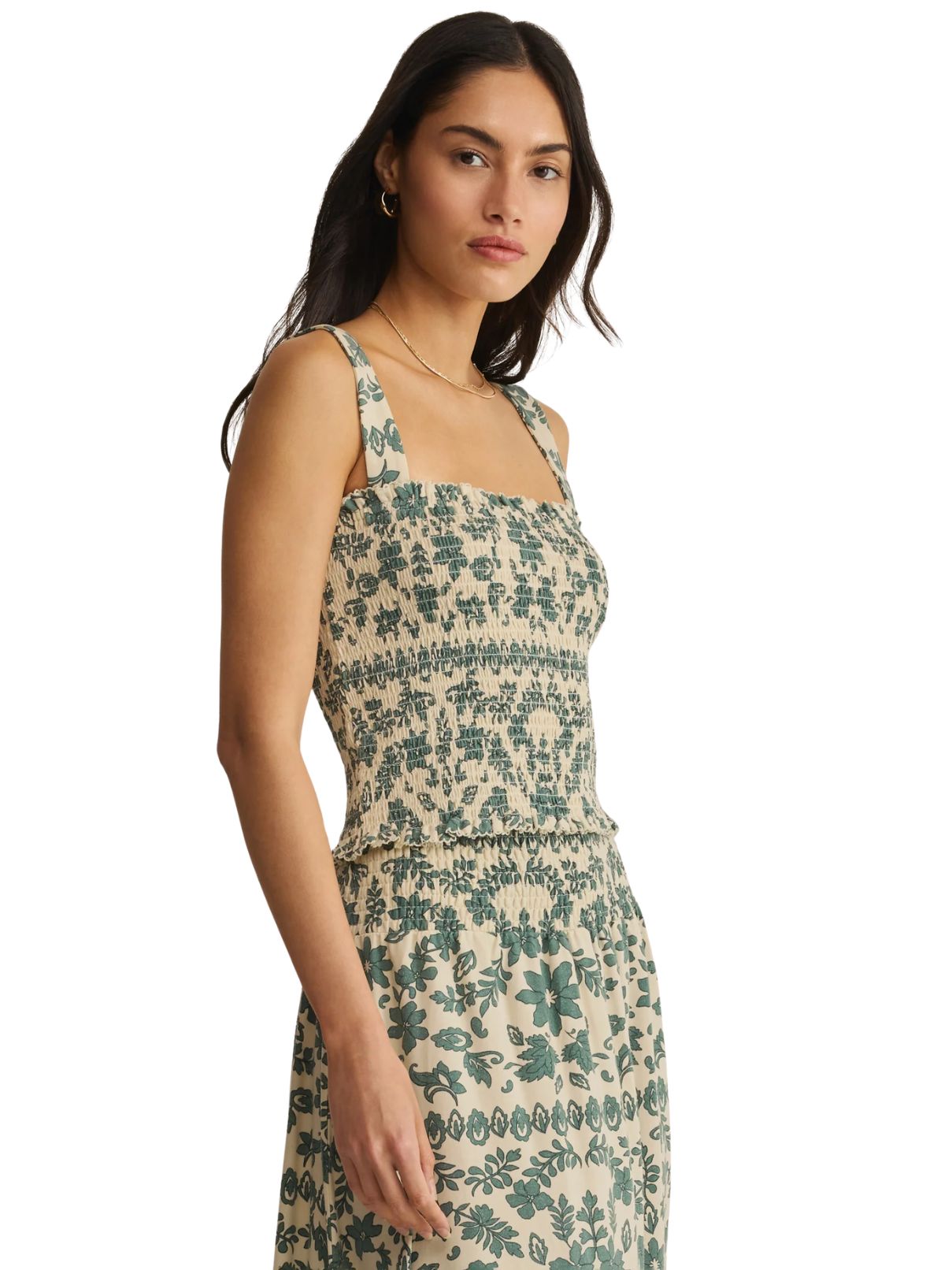 Z Supply Leya Tera Paisley Smocked Top