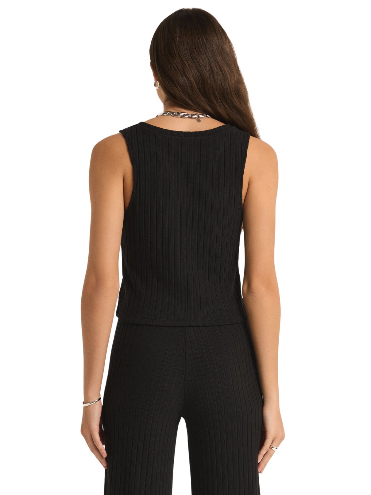 Z Supply Lorraine Rib Tank in Black