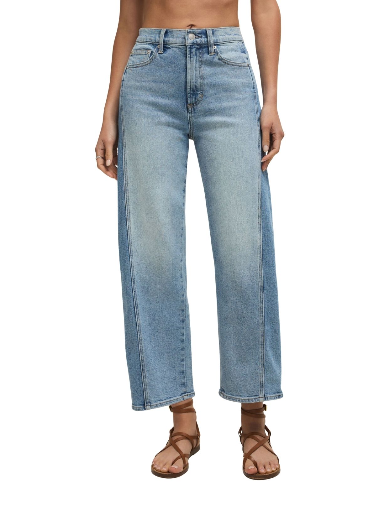 Z Supply Luna Hi Rise Crop Bowed Jean in Utopia