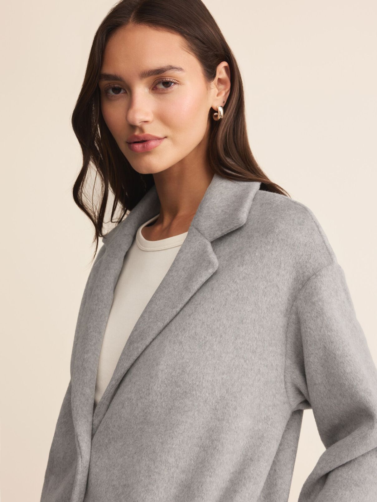 Z Supply Mason Luxe Coat Classic in Heather Grey