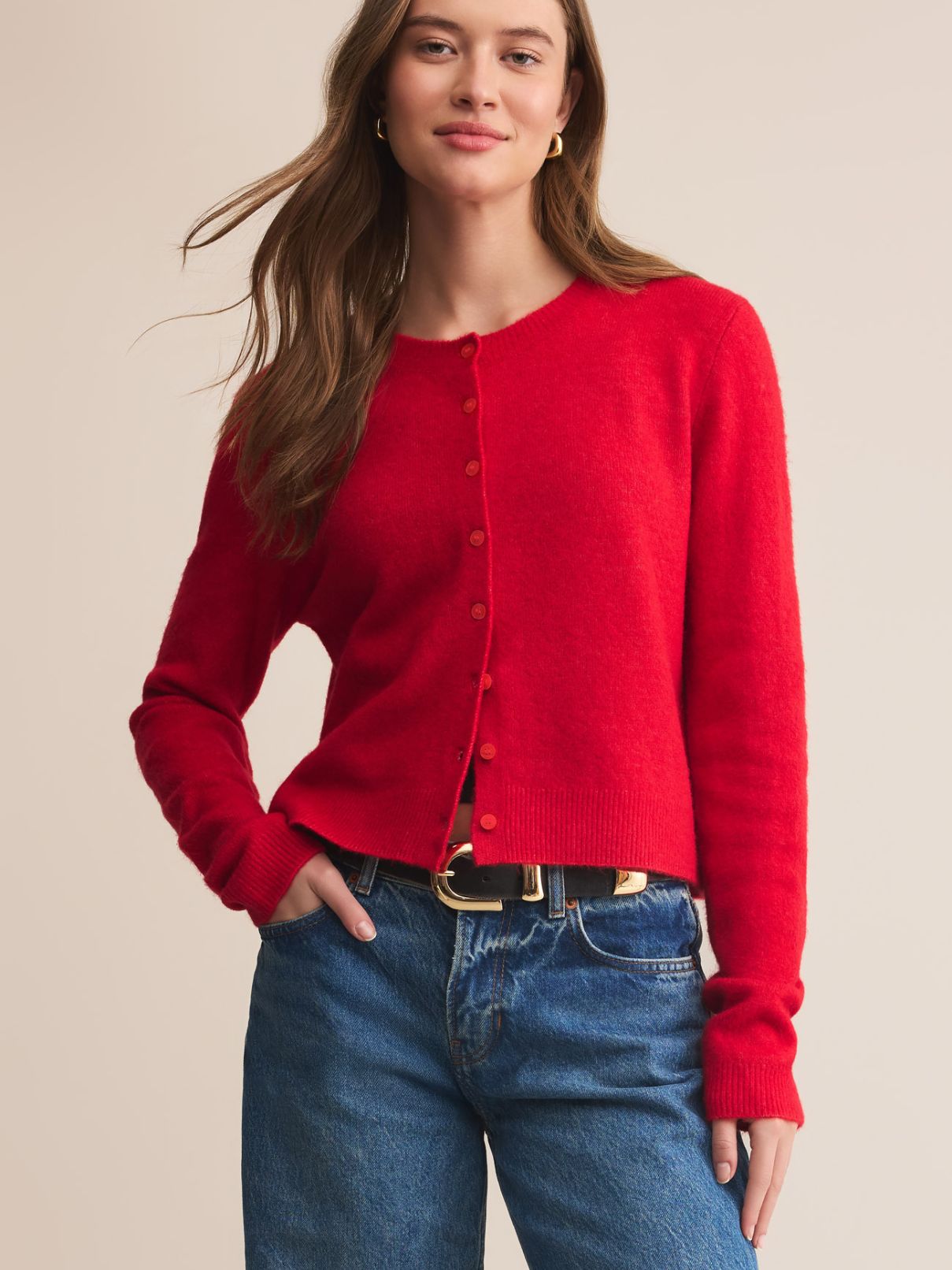 Z Supply Medina Cardigan Festive Red