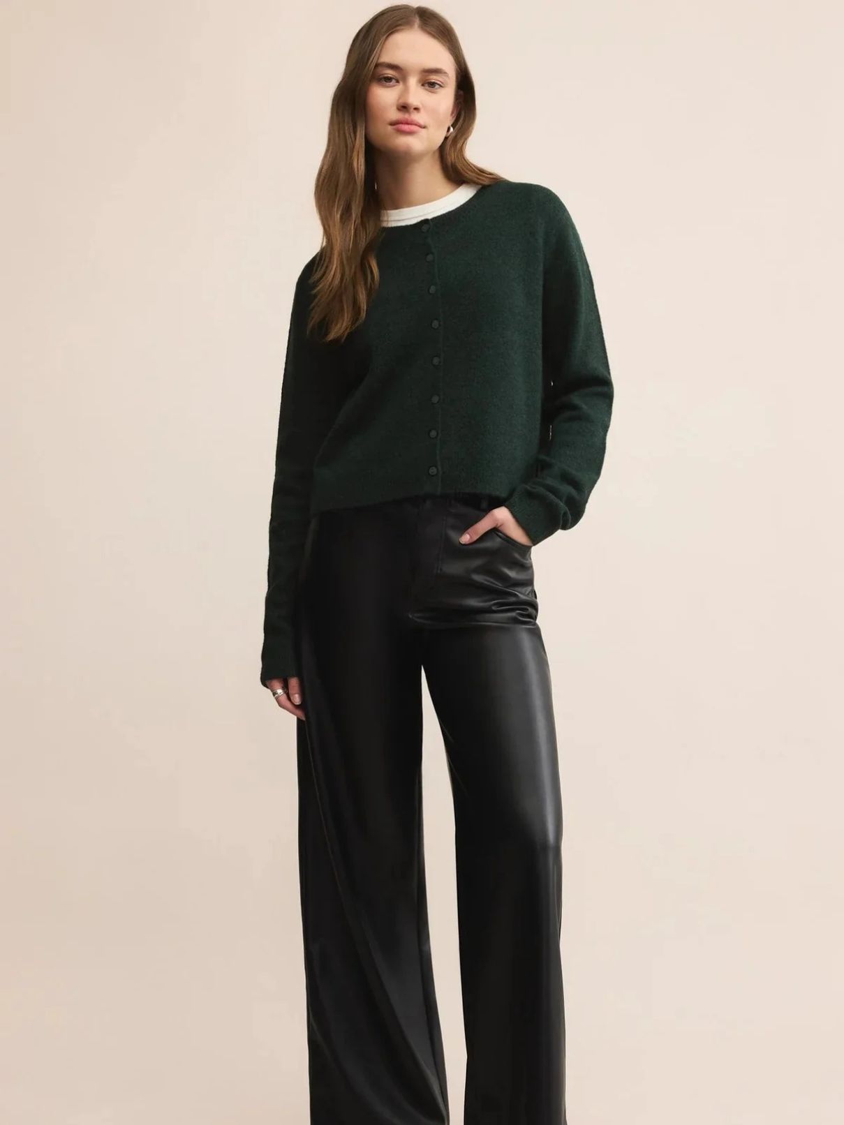 Z Supply Medina Cardigan in Garland Green