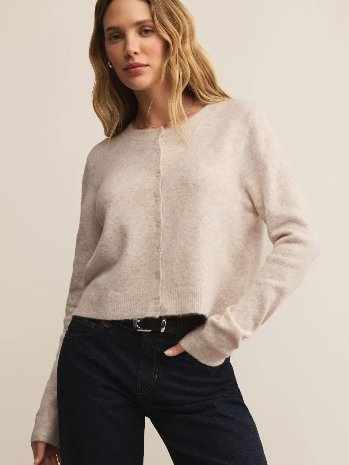 Z Supply Medina Cardigan in Lt Oatmeal