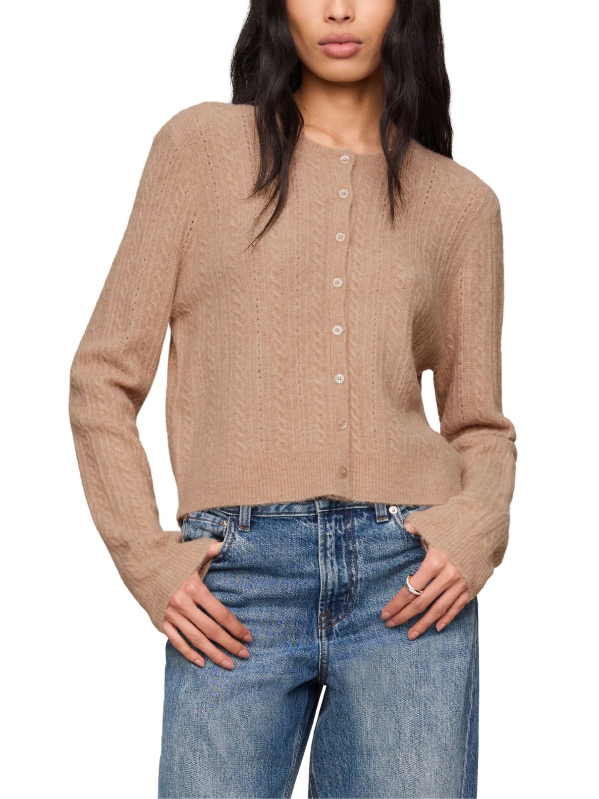 Z Supply Medina Pointelle Cardigan – Macaroon